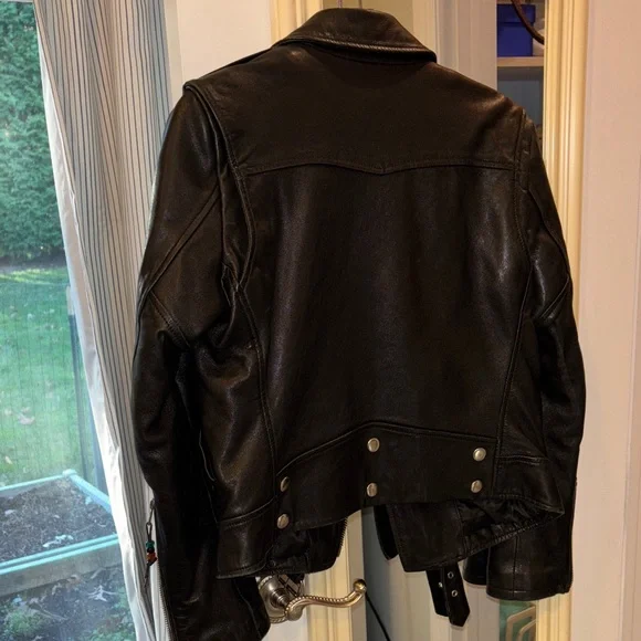 BLK DNM Black Leather Biker Jacket - Picture 6 of 8